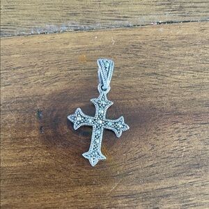 Sterling Silver Marcasite Cross Pendant